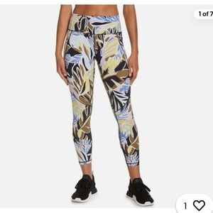 Sweaty Betty Power 7/8 Workout Leggings Medium Multicolor Leaf Print